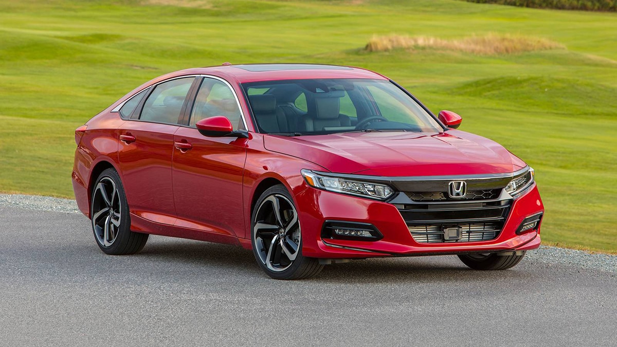 2019 Honda Accord Hybrid EX-L front right in red