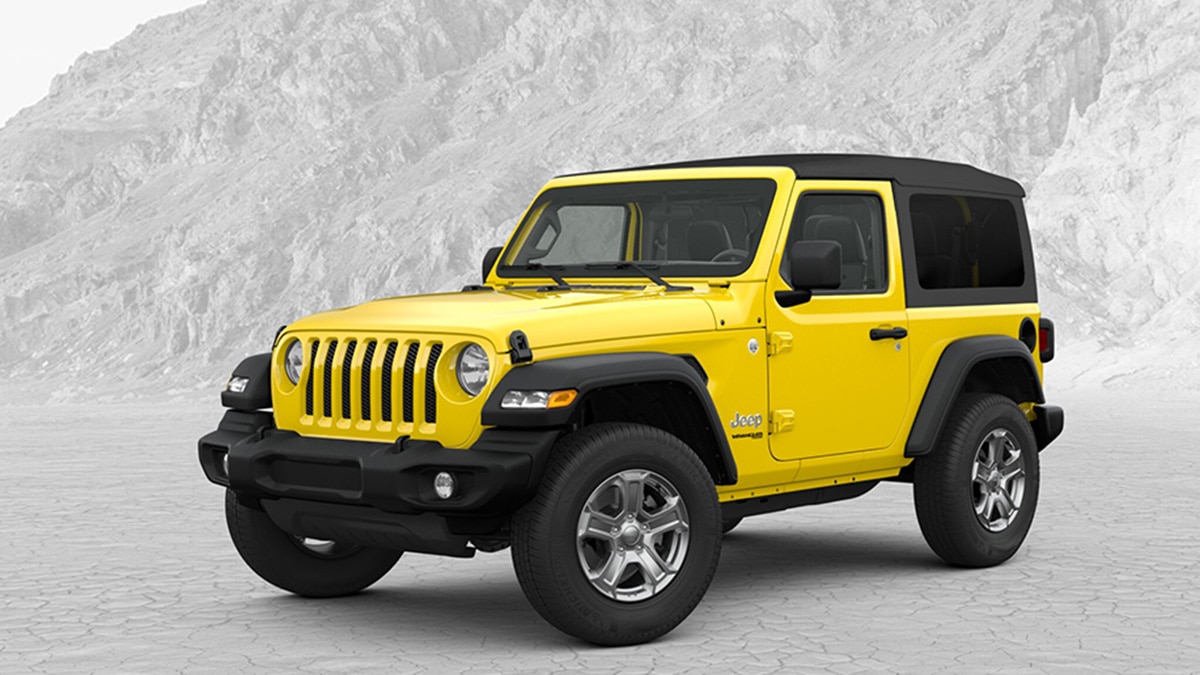 2019 Jeep Wrangler Sport S front left in yellow