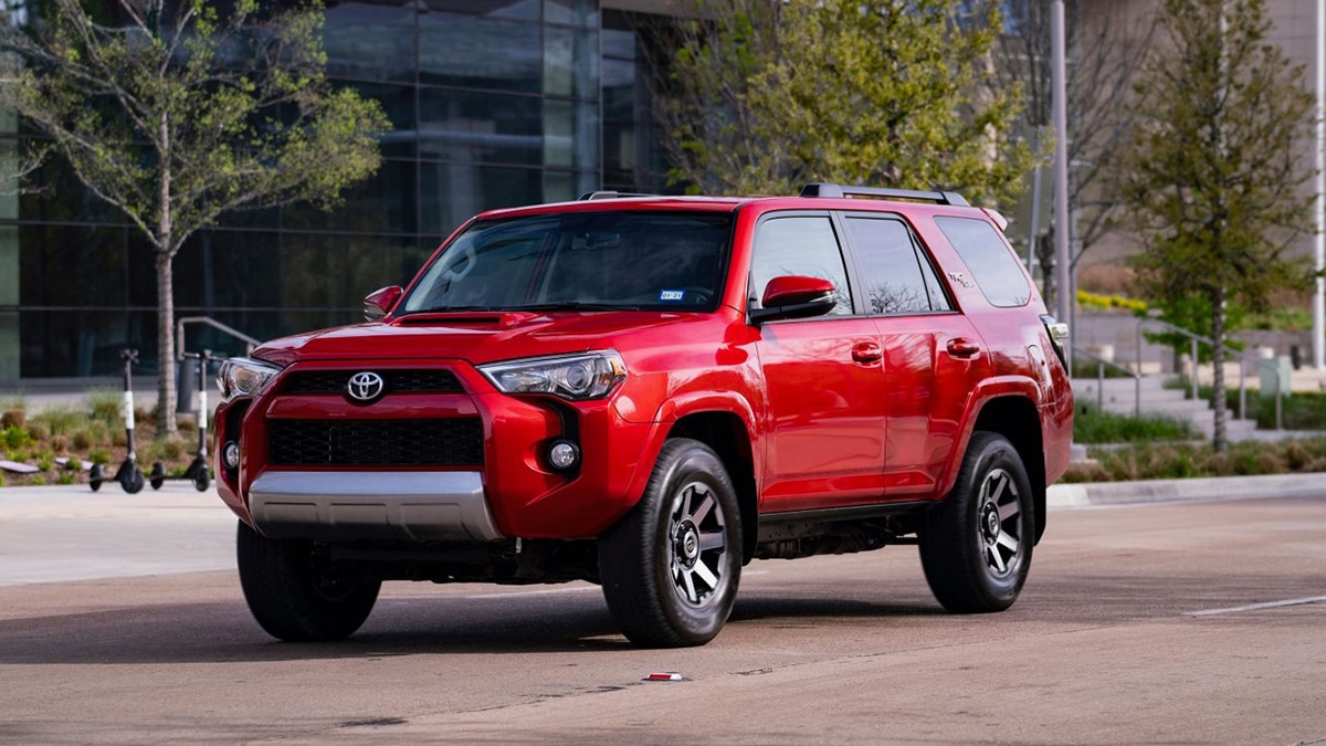 2019 Toyota 4Runner TRD Off-Road front left in red