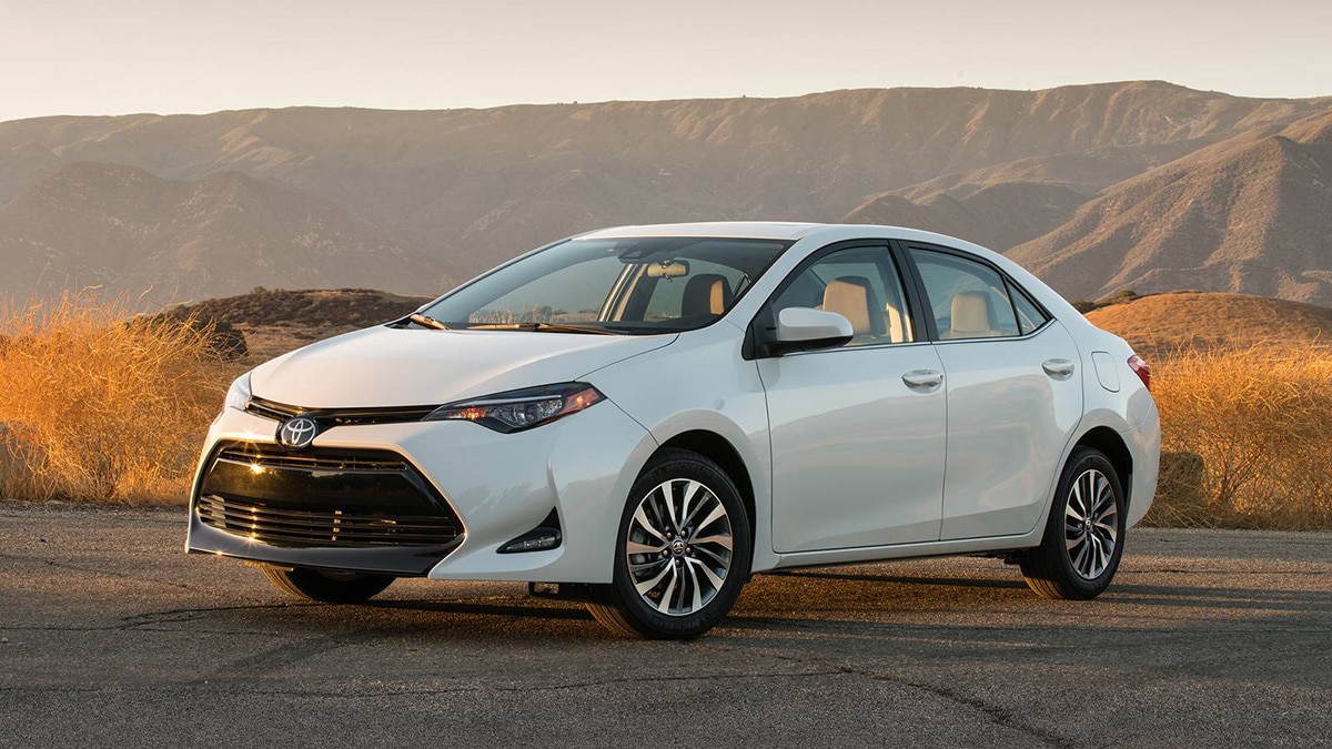 2019 Toyota Corolla L front left in white
