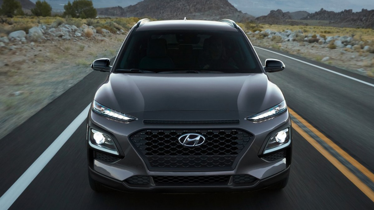2021 Hyundai Kona Night front in black