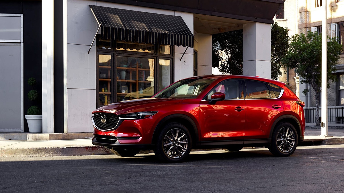 2021 Mazda CX-5 Grand Touring profile in red