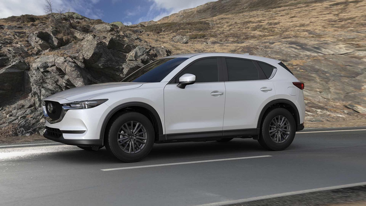 2021 Mazda CX-5 Touring profile in white