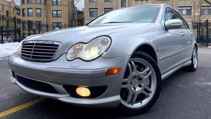 2003 Mercedes-Benz C32 AMG in silver.
