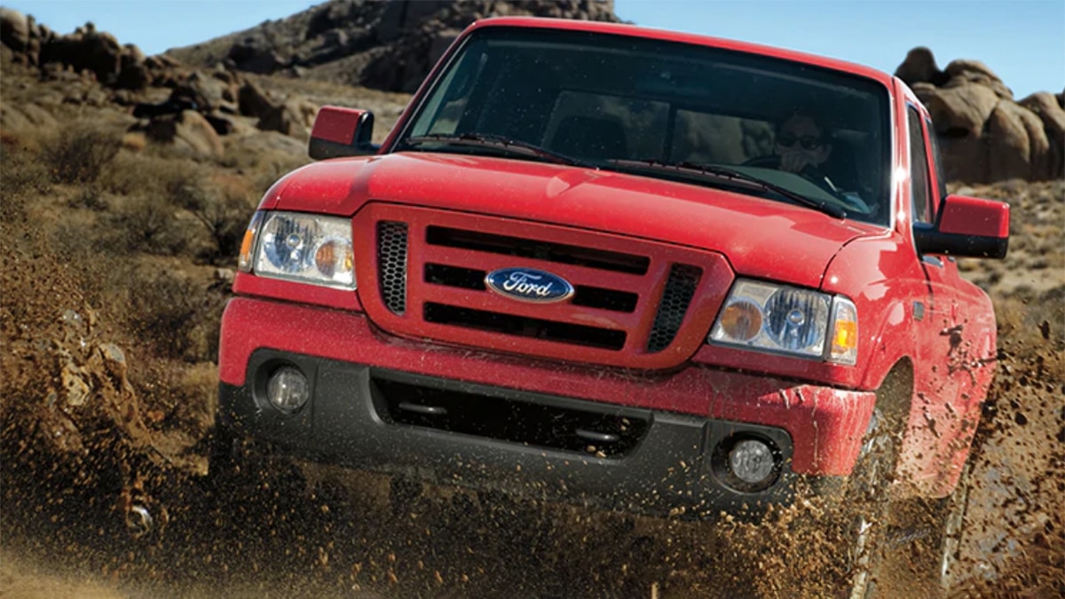 2011 Ford Ranger front left in red