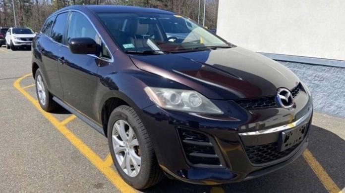 A black Mazda CX-7.