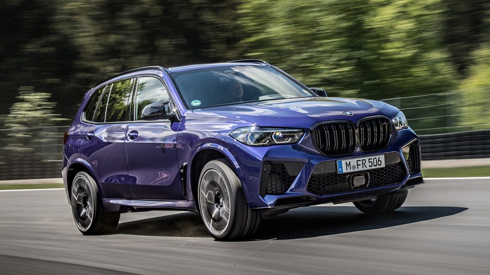 2023 BMW X5 M in blue.