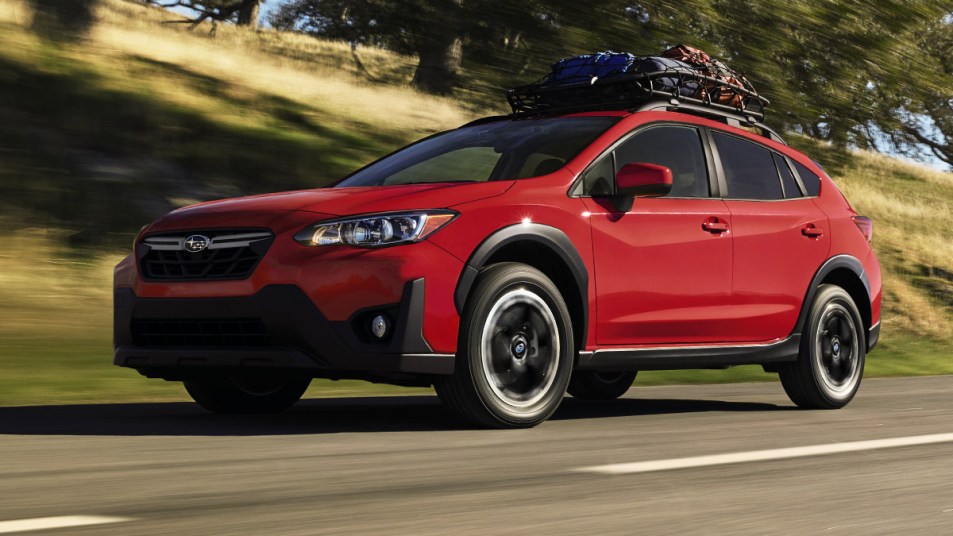 2023 Subaru Crosstrek Premium in red.