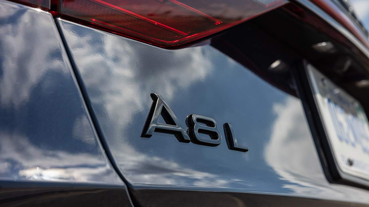 2023 Audi A8 L badging.