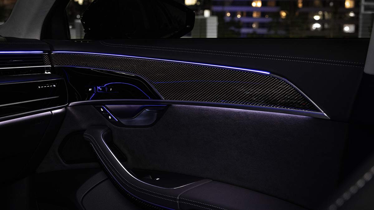 2023 Audi S8 interior.