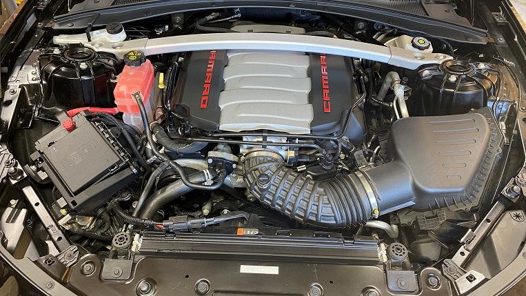 Chevrolet Camaro Engine Bay Steam Cleaned