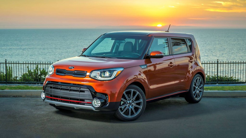 2019 Kia Soul front left in orange