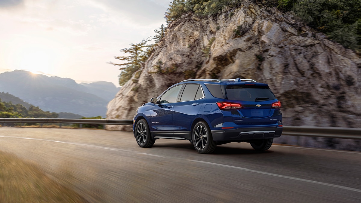 2023 Chevrolet Equinox Premier rear left in blue