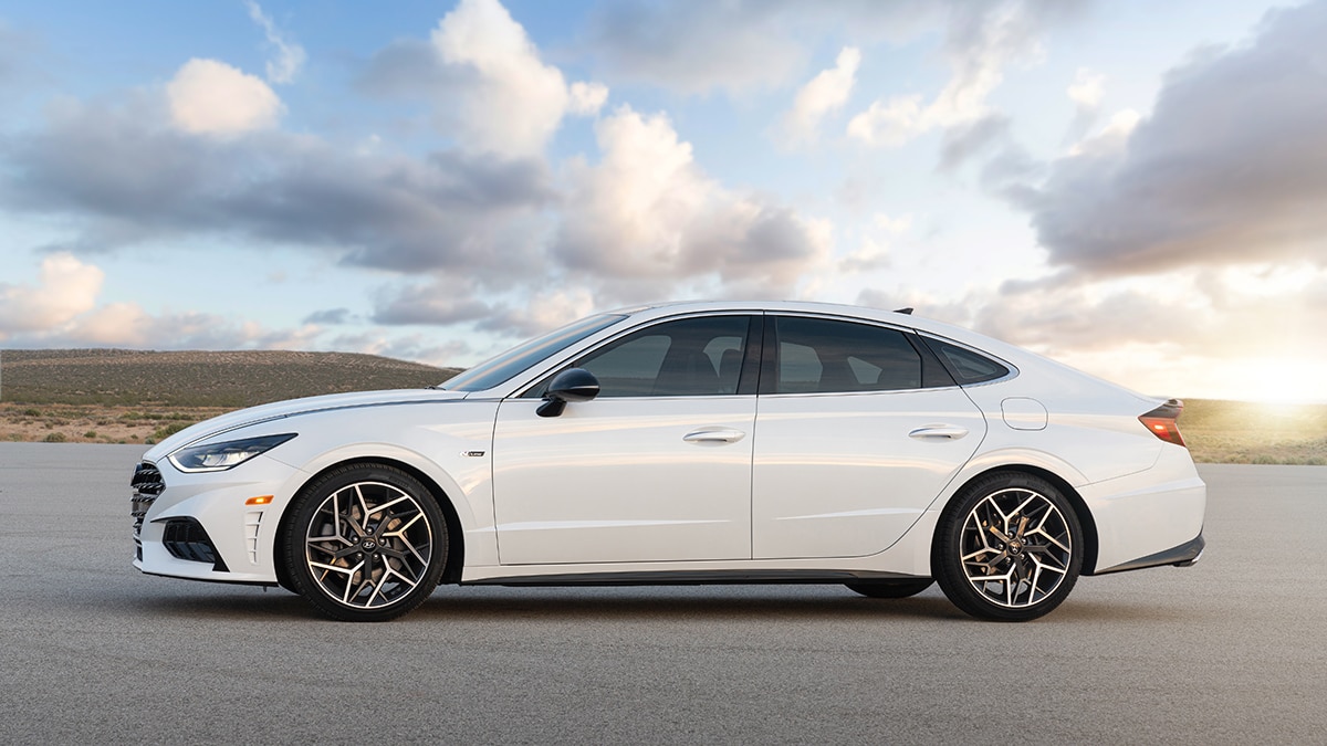 2023 Hyundai Sonata N-Line profile in white