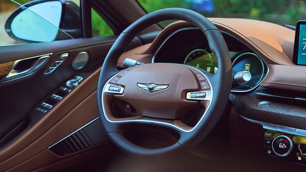 2023 Genesis Electrified G80 steering wheel