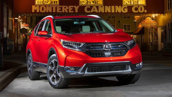 2017 Honda CR-V in red.