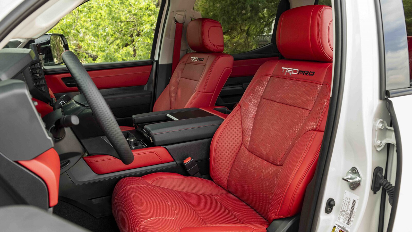 2023 Toyota Tundra Hybrid TRD Pro front row seating