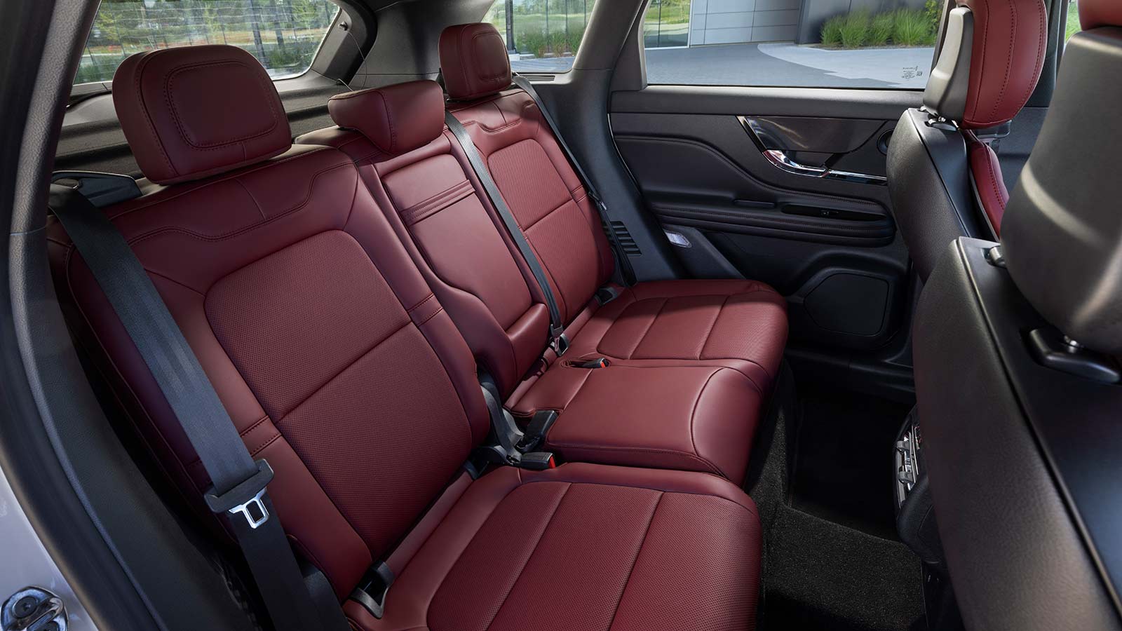 2023 Lincoln Corsair Reserve rear seats in red