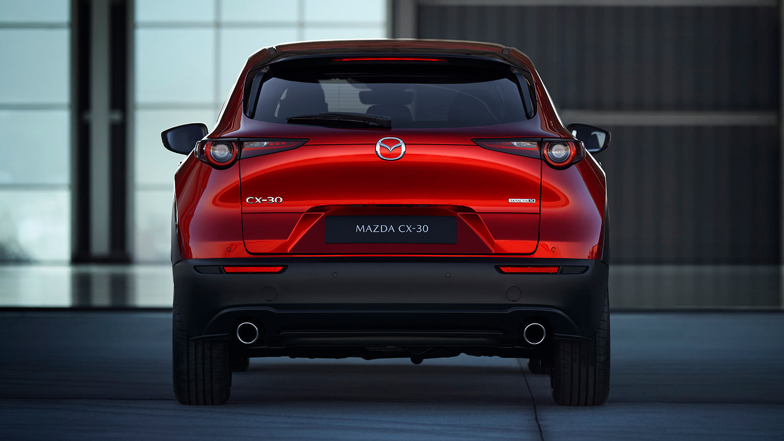 2023 Mazda CX-30 rear in red