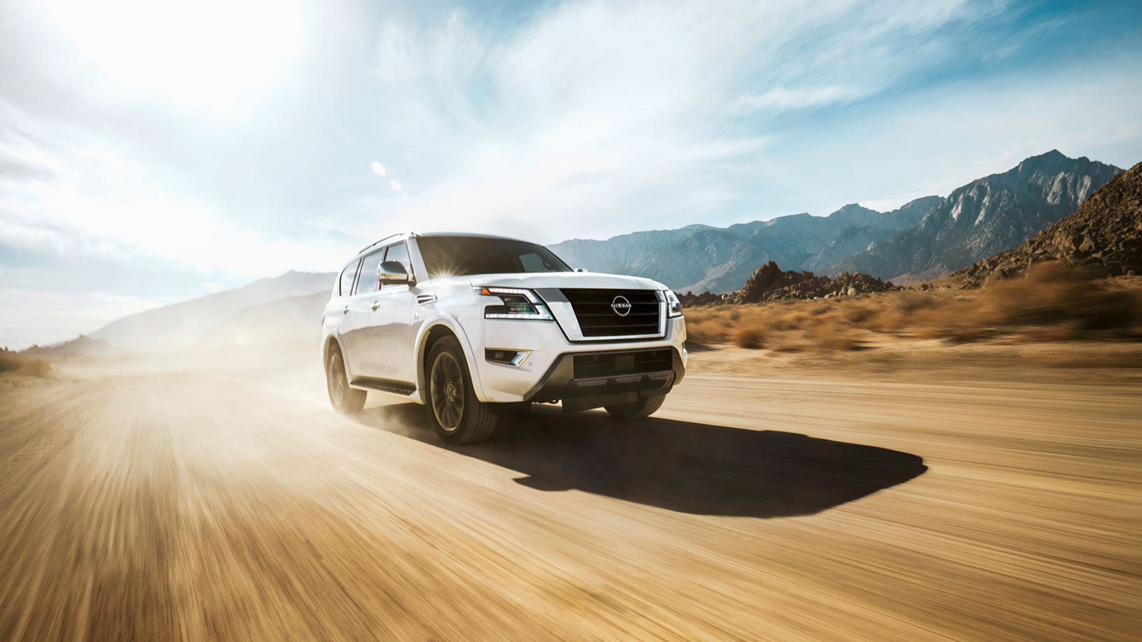 2023 Nissan Armada front right in white