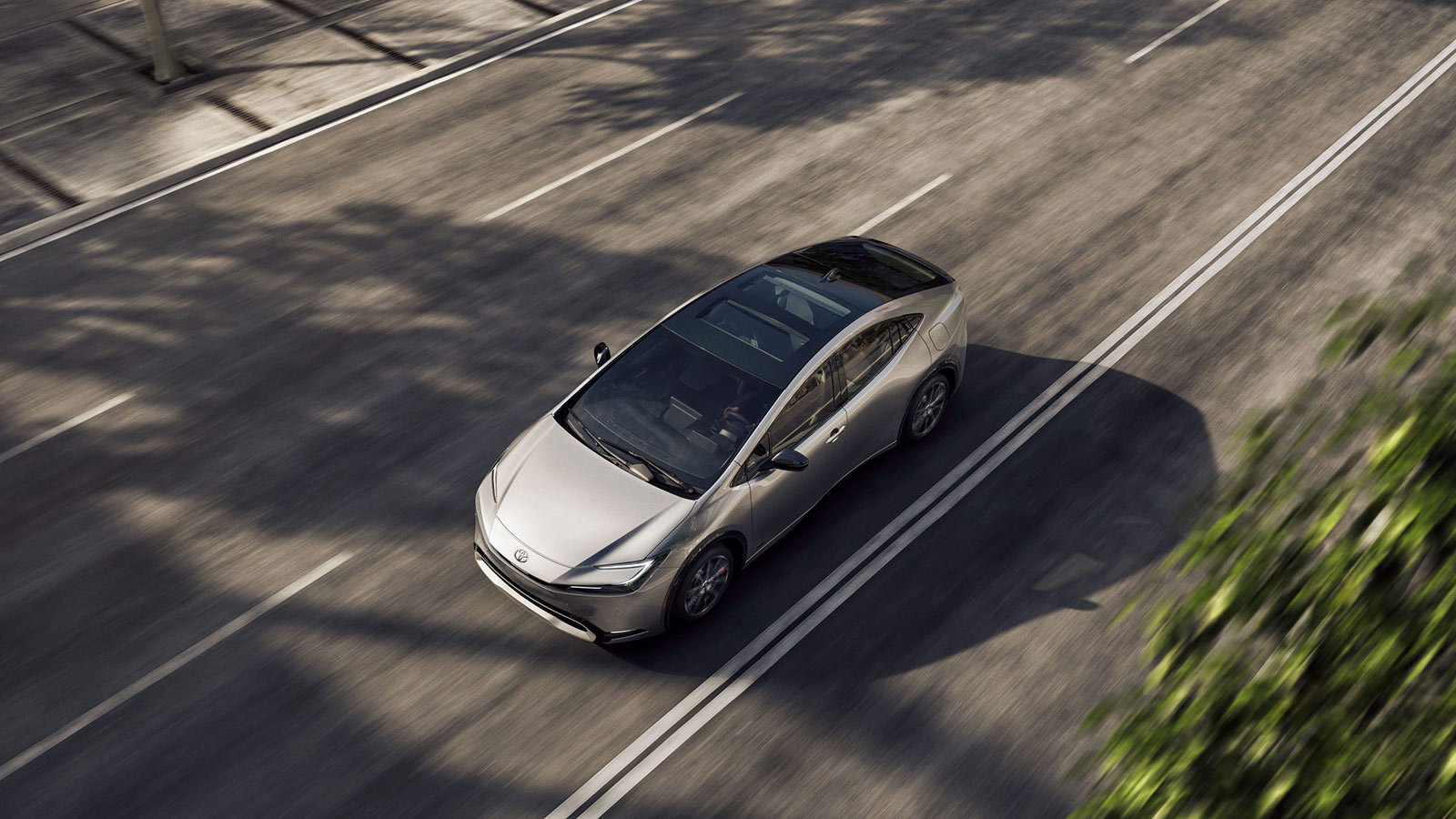 2023 Toyota Prius aerial driving
