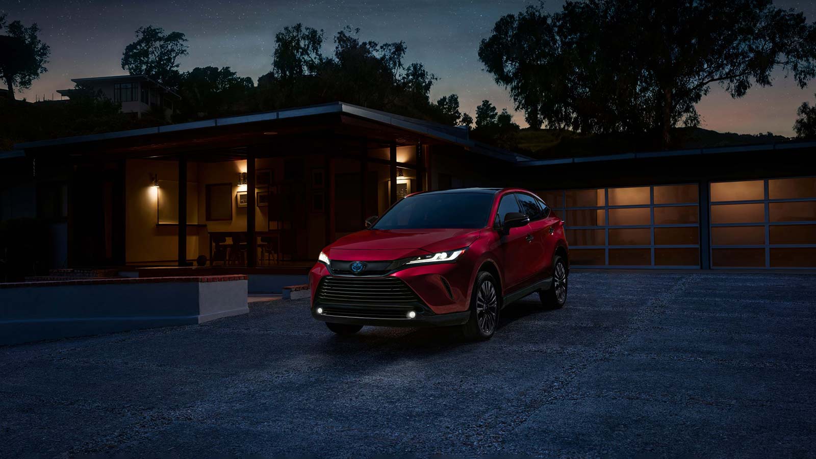 2023 Toyota Venza Nightshade Edition front left in red