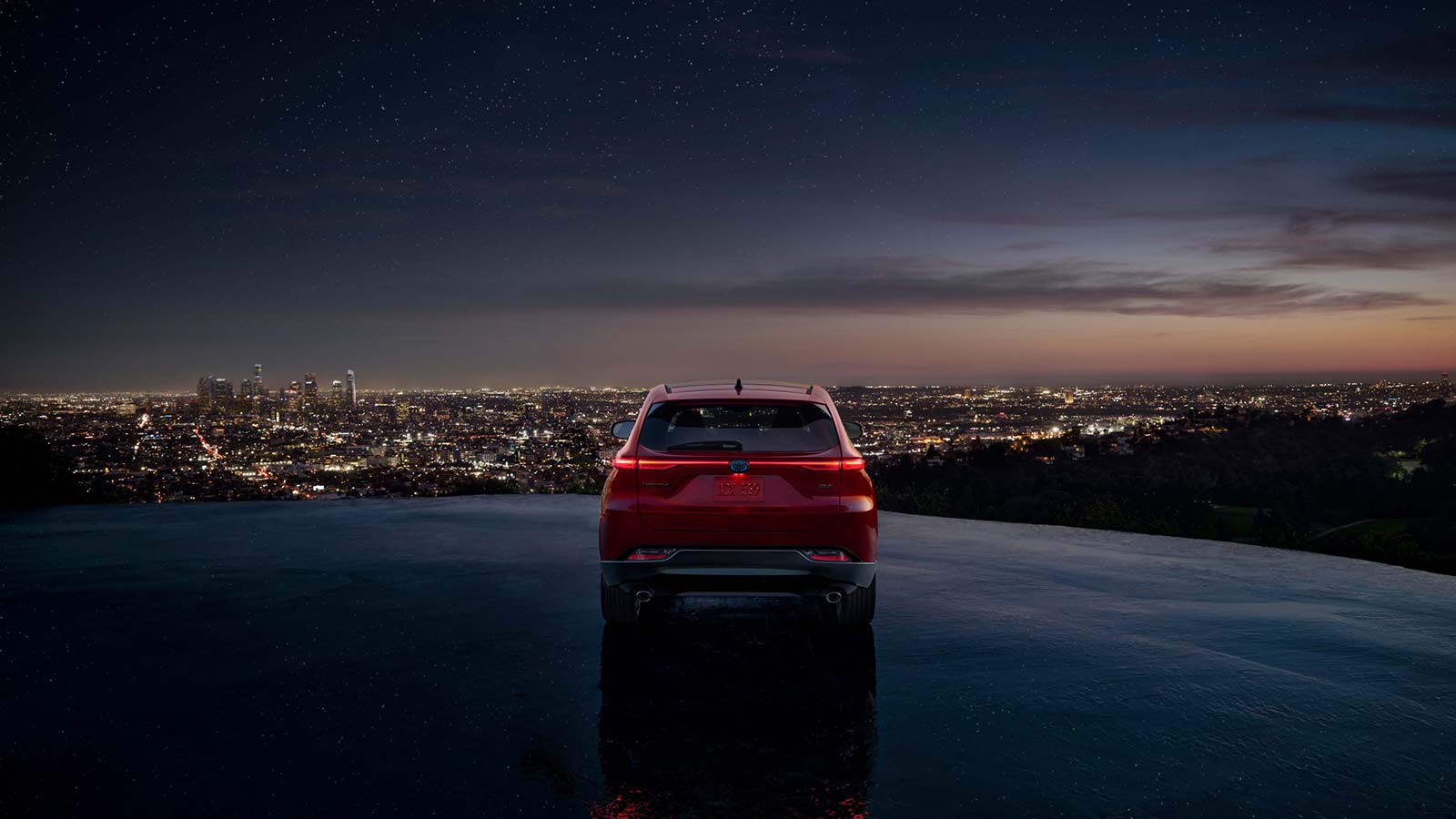 2023 Toyota Venza Nightshade Edition rear in red