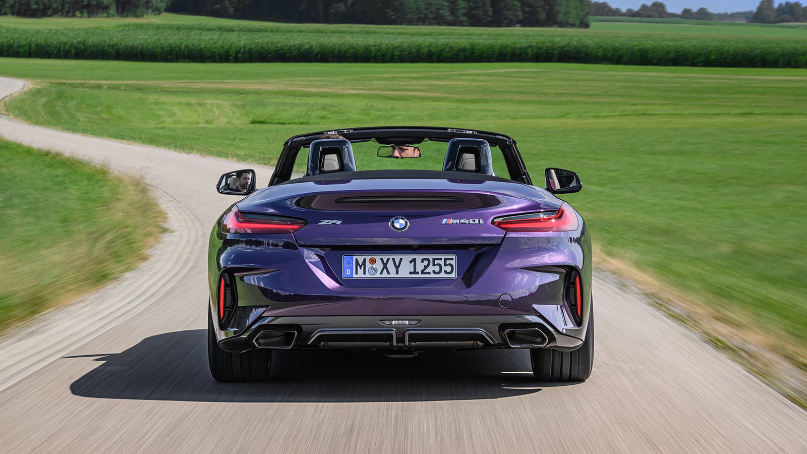 2023 BMW Z4 M40i rear in purple