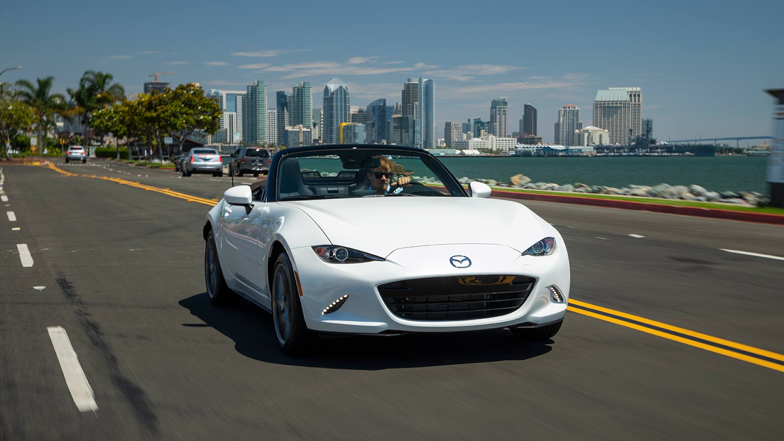 2023 Mazda Miata MX-5 front right in white