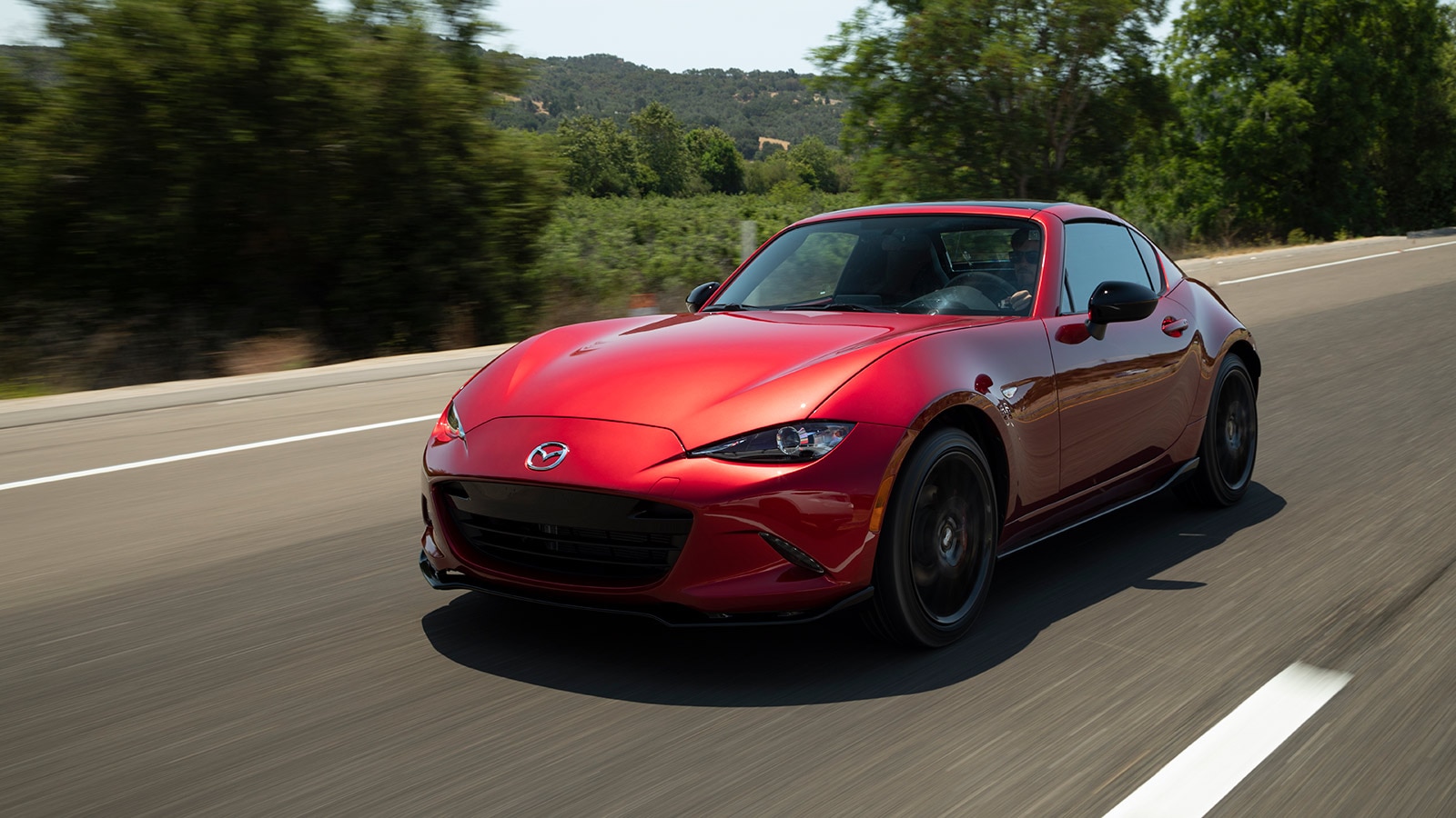 2022 Mazda MX-5 Miata in red.