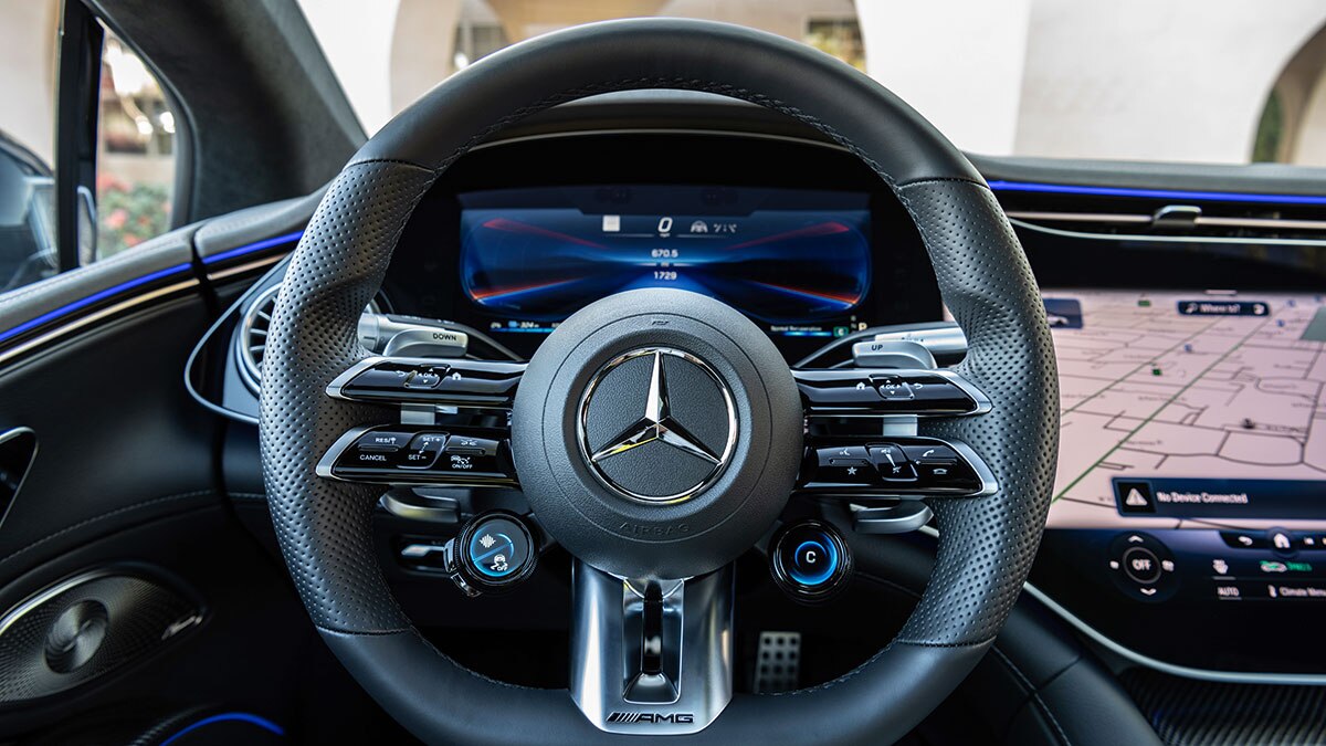 2022 Mercedes-AMG EQS interior.
