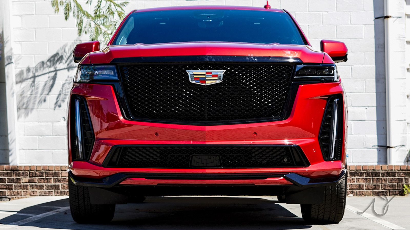 2023 Cadillac Escalade V front in red