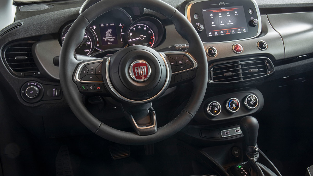 2023 Fiat 500X steering wheel.