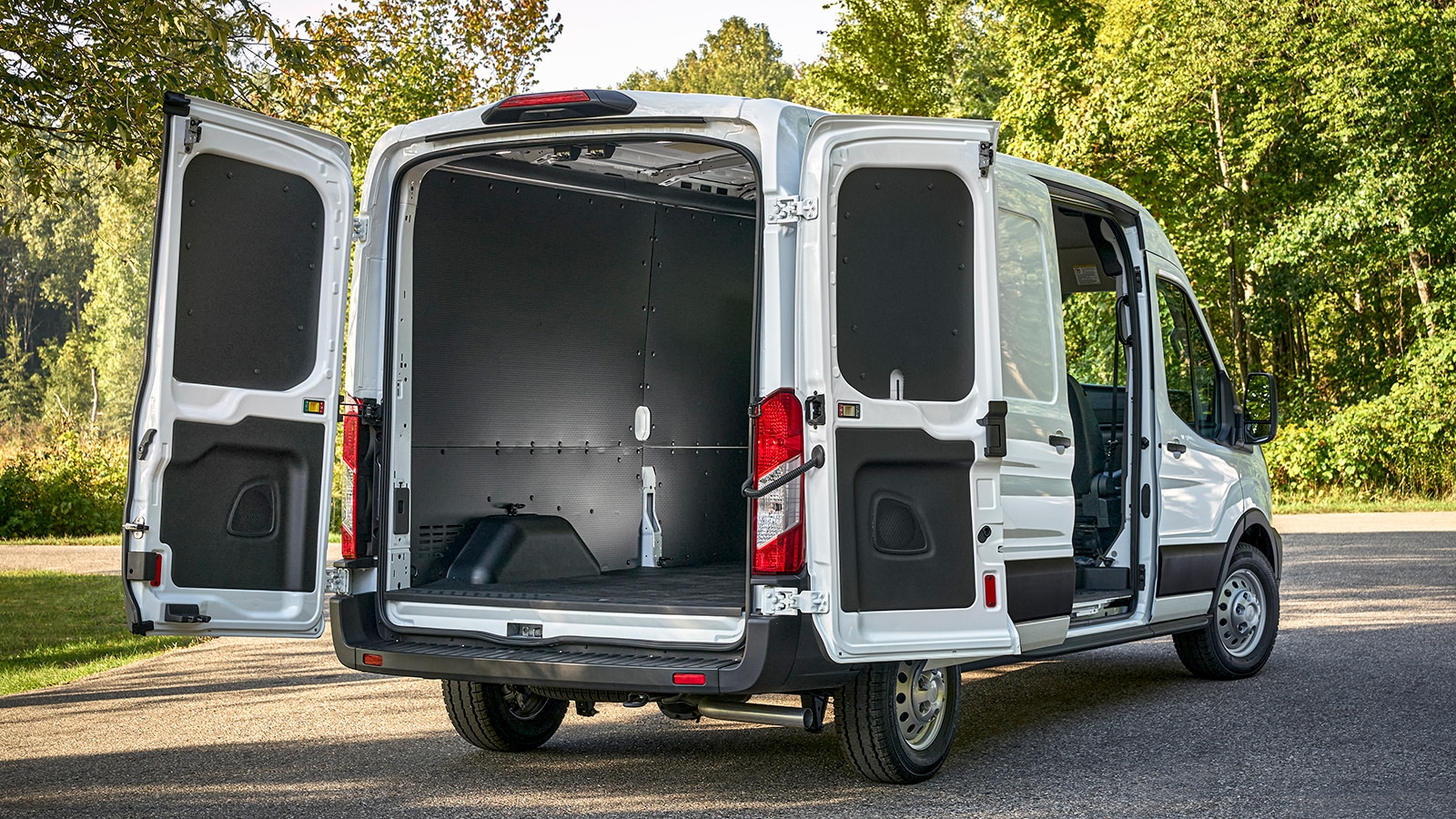 2023 Ford Transit Van rear right doors open