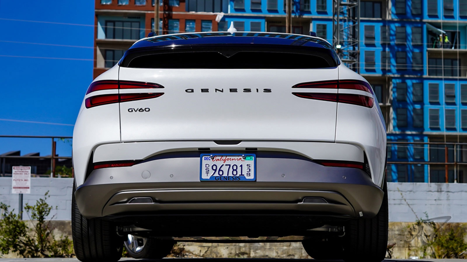 2023 Genesis GV60 rear in white