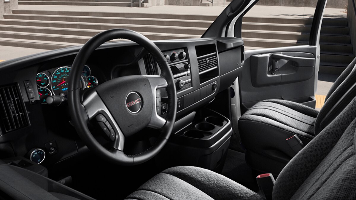 2023 GMC Savana interior.