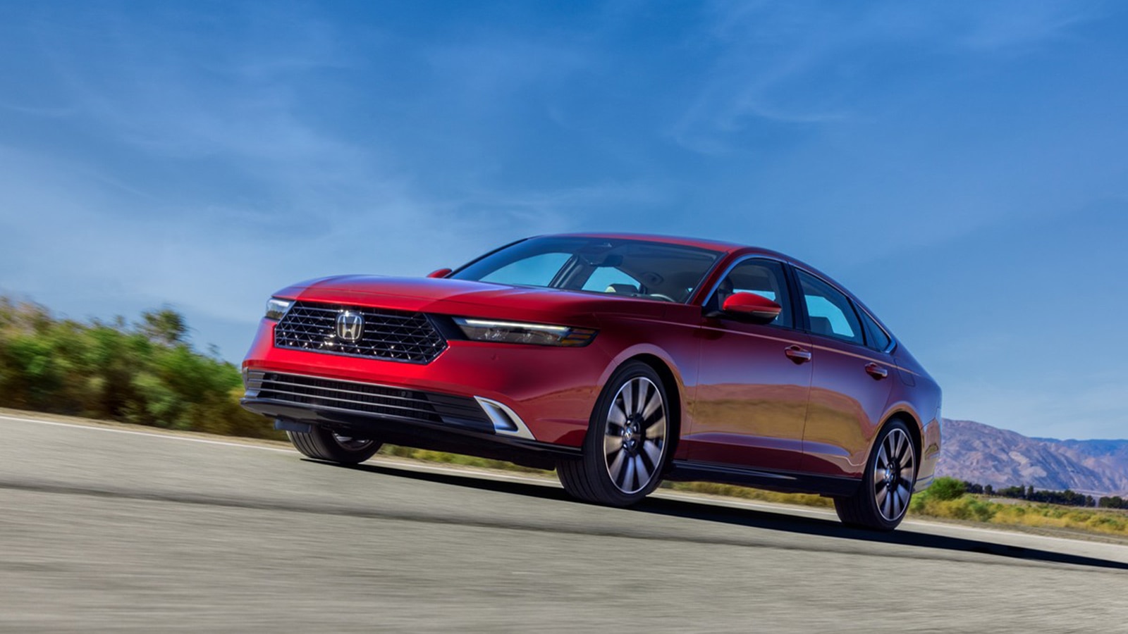 2023 Honda Accord front left in red