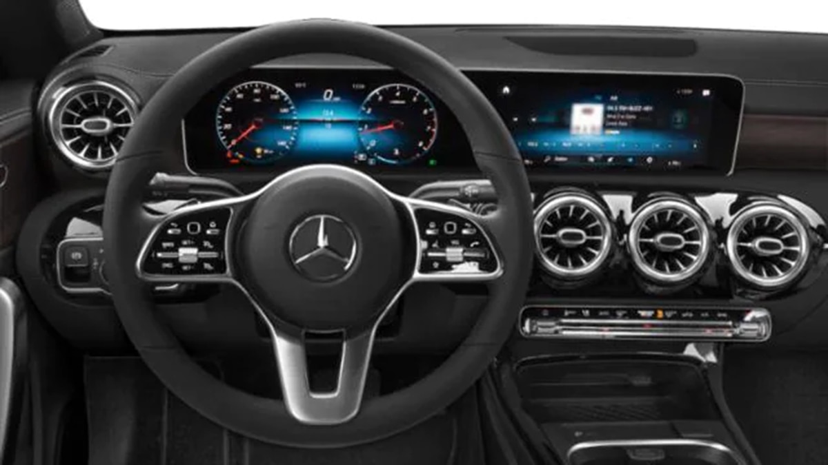 2023 Mercedes Benz CLA steering wheel.