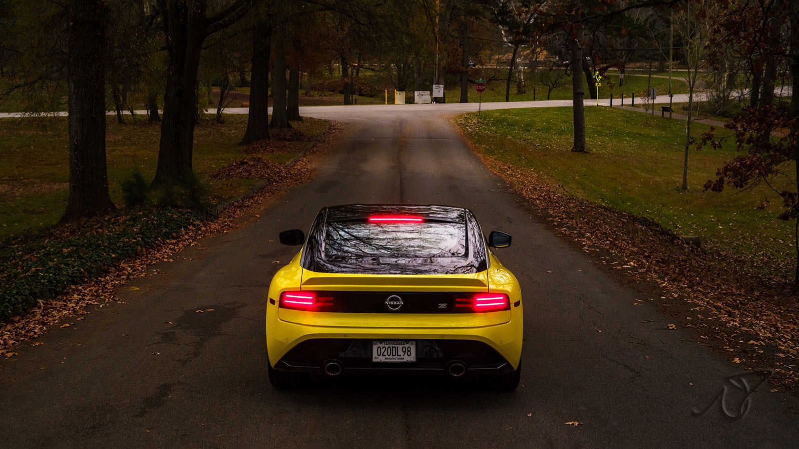 Nissan Z Performance wide angle rear in yellow