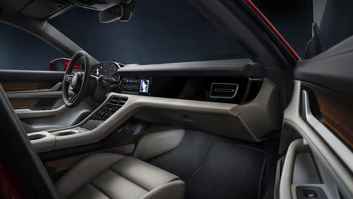 2023 Porsche Taycan interior.