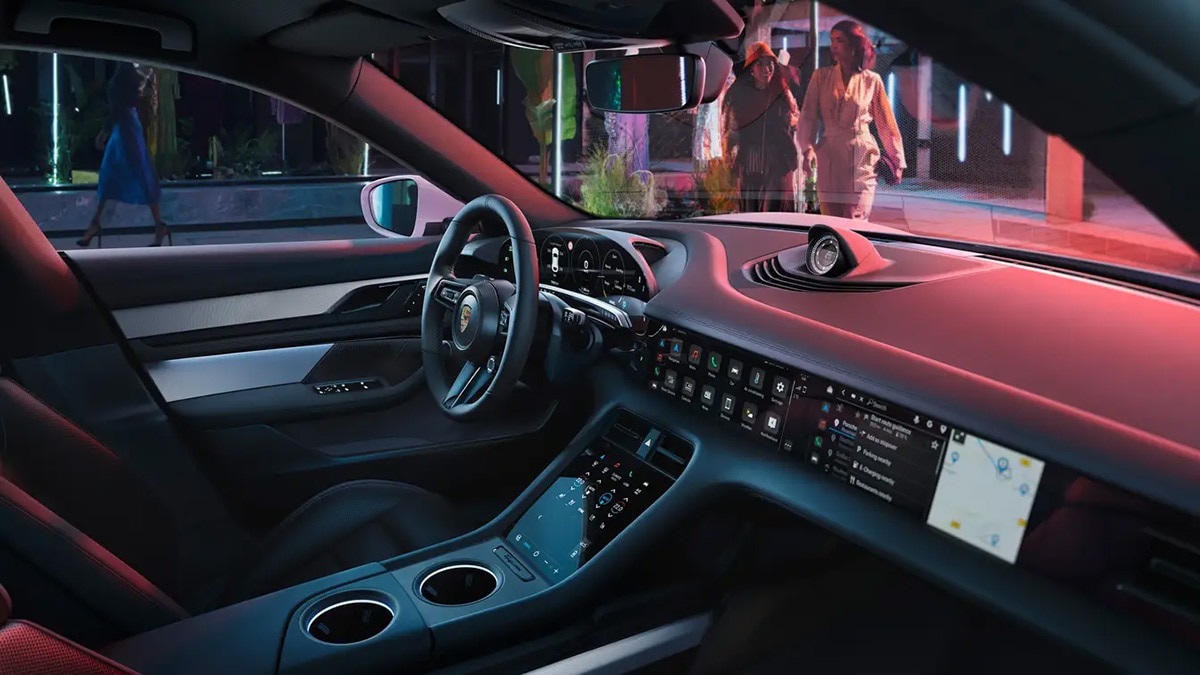 2023 Porsche Taycan interior.