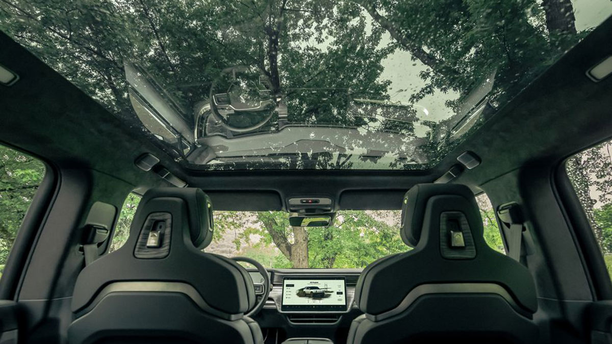 2023 Rivian R1S interior.