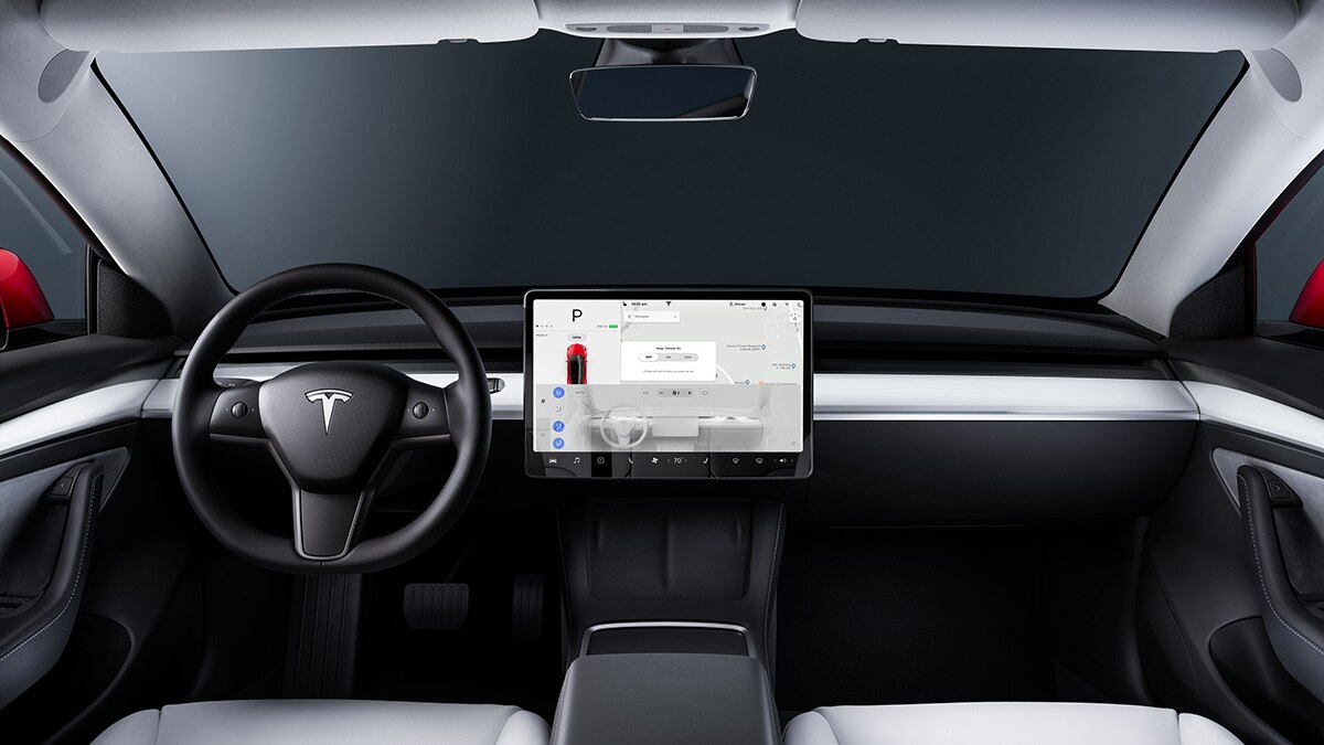 2023 Tesla Model 3 interior.