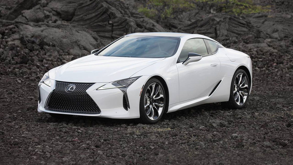 2023 Lexus LC in white.