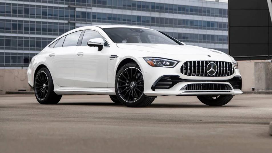2023 Mercedes-AMG GT 4-door Coupe in white.
