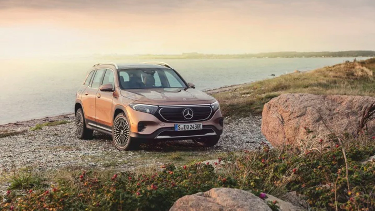 2023 Mercedes-EQ EQB in copper.