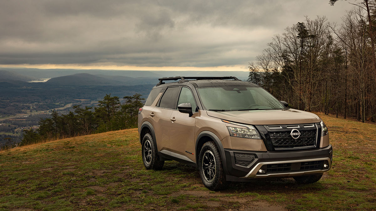 2023 Nissan Pathfinder Rock Creek in brown.