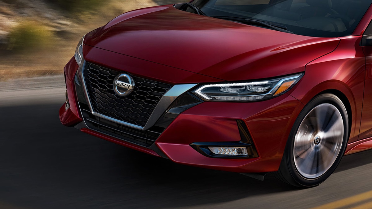 2023 Nissan Sentra in red.