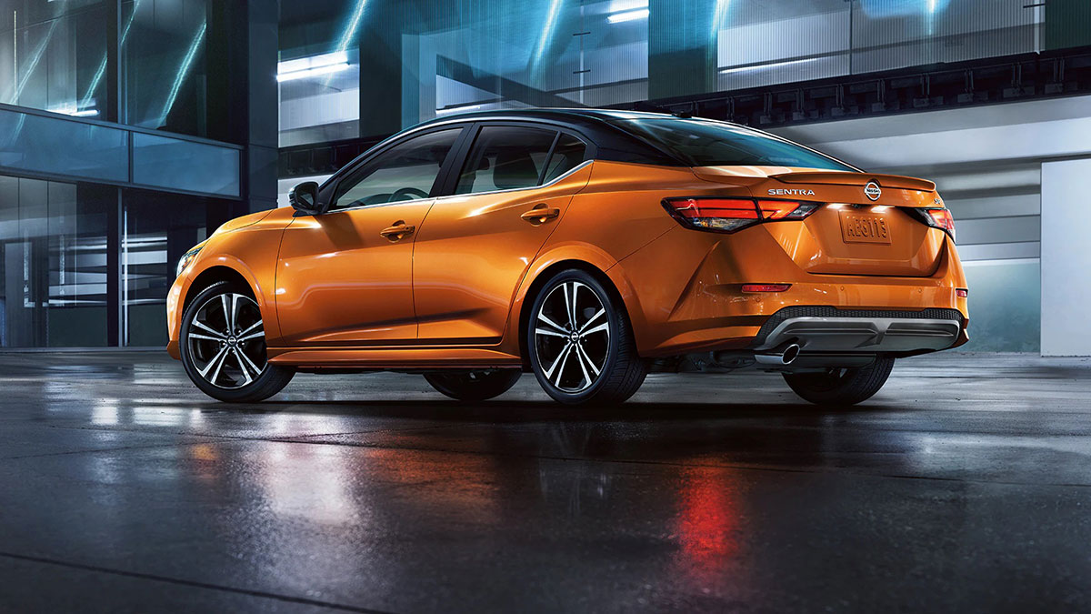 2023 Nissan Sentra in orange.
