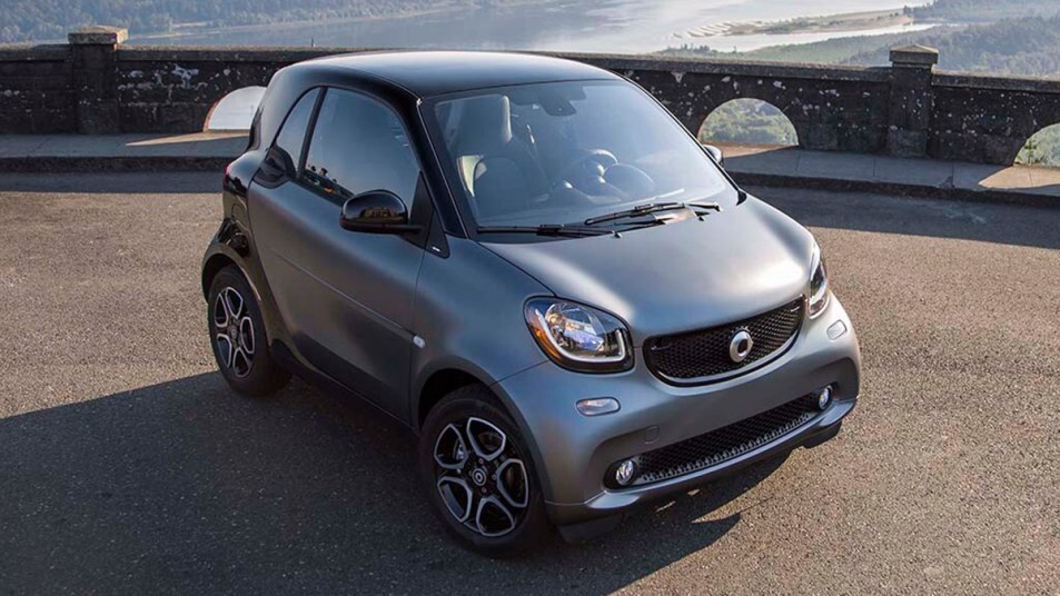 2016 smart fortwo in silver.